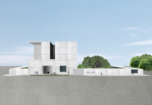 liberation war museum competition, perspective entrance