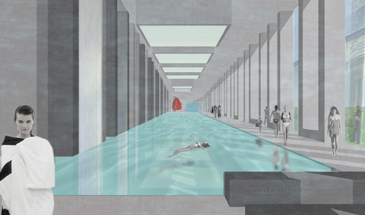 space for contemplation, swimming pool