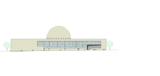 coptic center st. mark's competition, east elevation